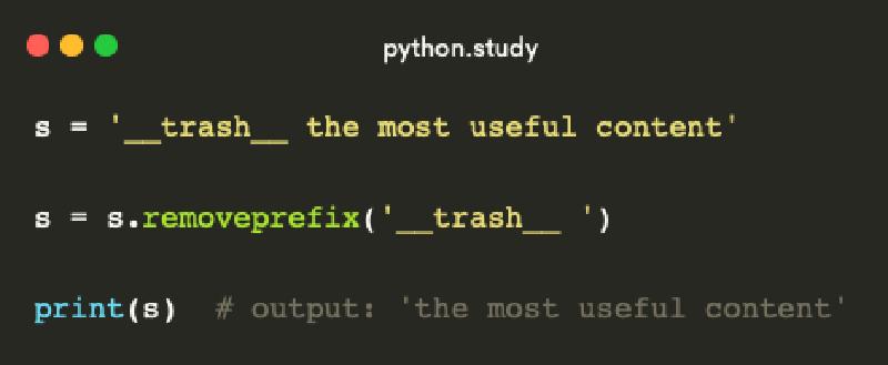 Featured image of post String methods to remove prefixes and suffixes